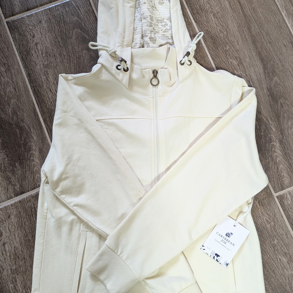 Caribbean Joe Cream Hooded Jacket